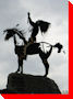 Nk'Mip Man and Horse - Osoyoos, British Columbia